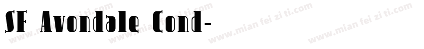 SF Avondale Cond字体转换